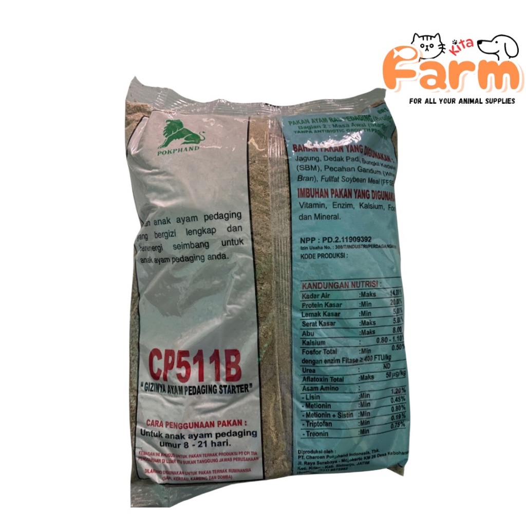 Pureblies_ Pakan Ayam Kemasan Voer / Pur Cp511B 1 Kg