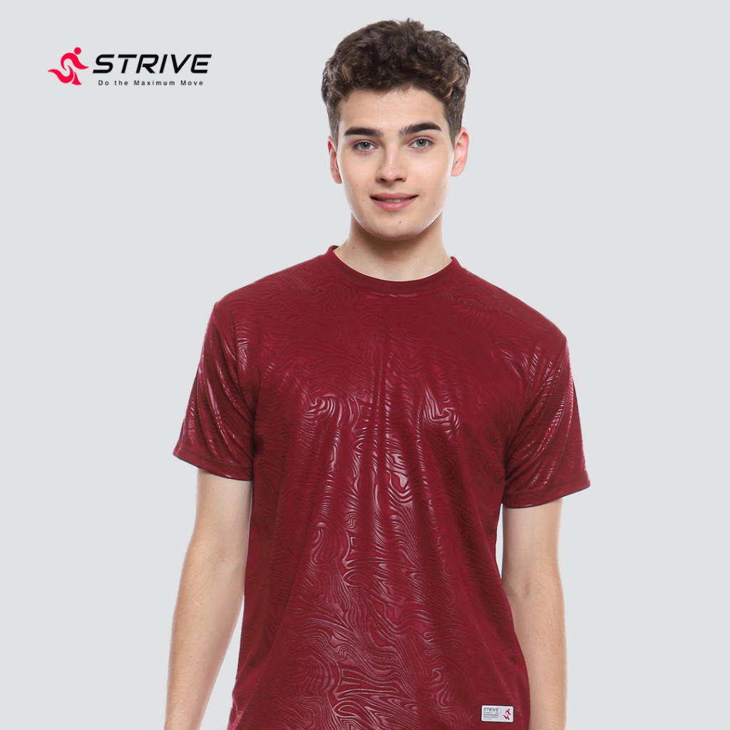 STRIVE StriveGear Jersey Dry Fit Emboss Maroon