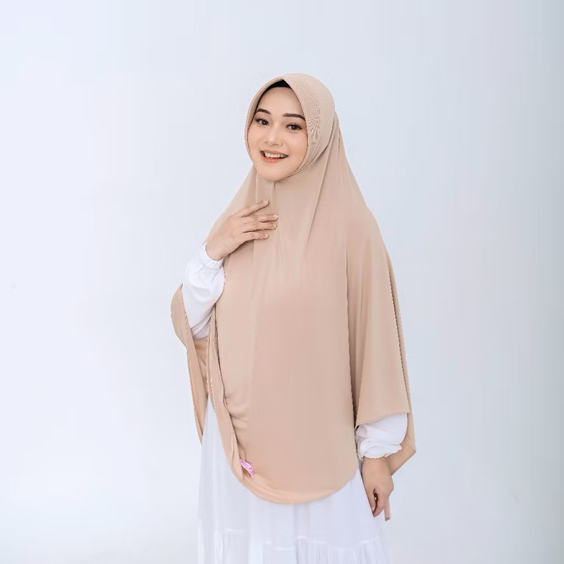 COD Hijab Bergo Hamidah Ukuran Jumbo XL | Hijab Jersey Sport Premium Bergo Jumbo