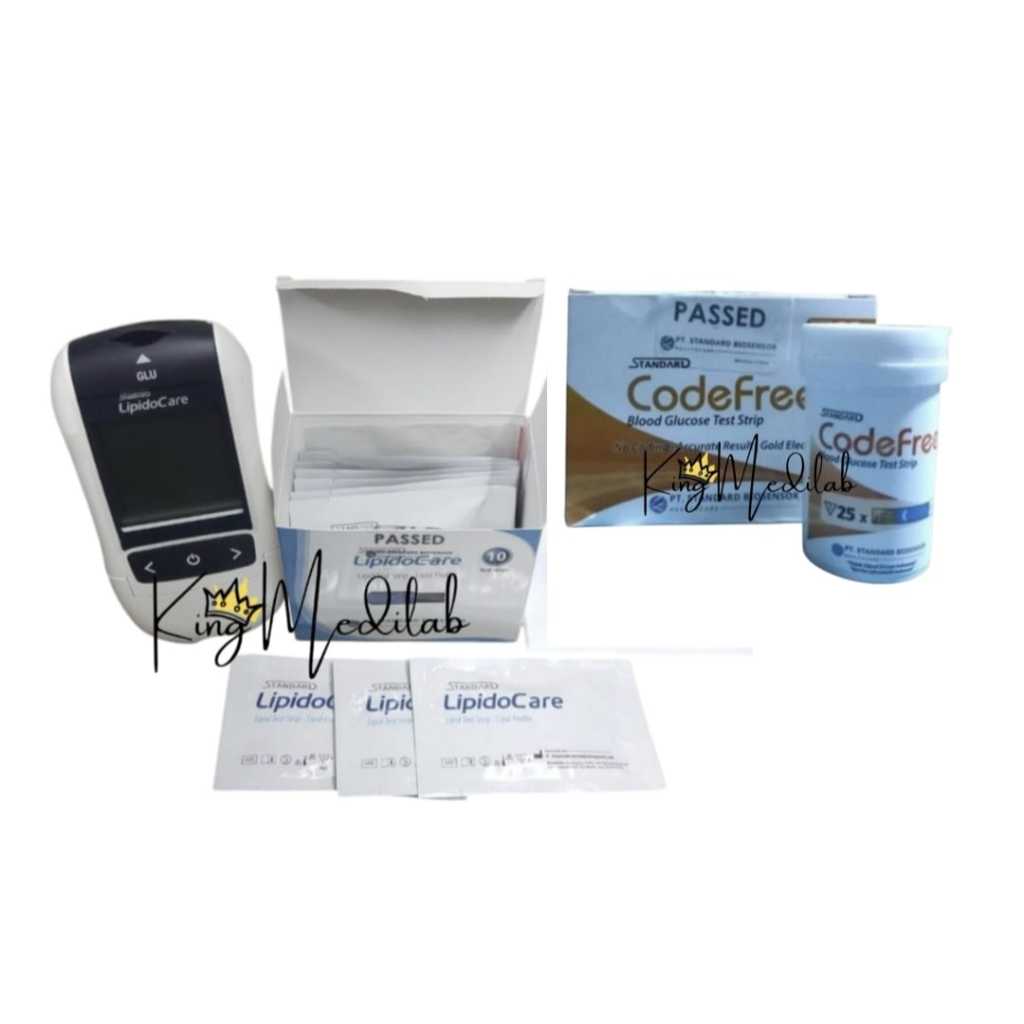 Alat Lipidocare Test Gula, Cholestrol Total, HDL, LDL & Trigliserid Lipid Panel (GLU/CHO/TG/HDL/LDL)