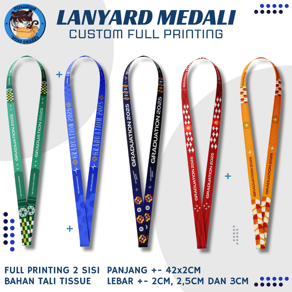 

LANYARD MEDALI 2 SISI / LANYARD MEDALI CUSTOM / FULL PRINTING