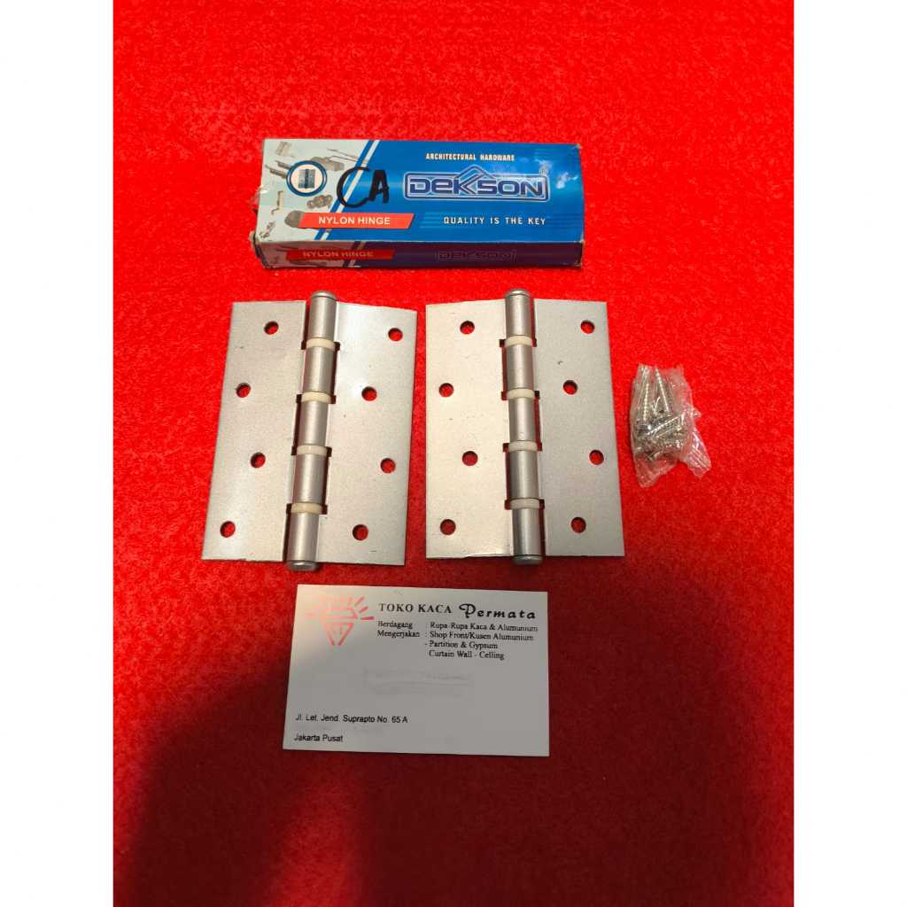 DEKSON 4 inch Engsel Pintu Tebal SILVER DEKSON 4"