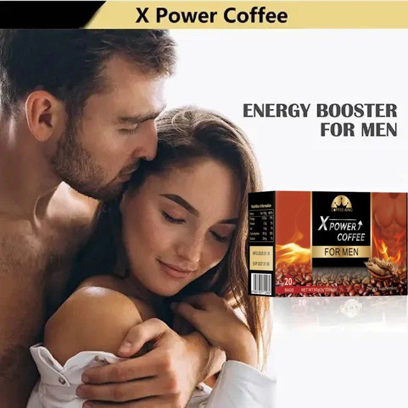 

X POWER COFFEE FORMEN Kopi susu Instan/,Kopi herbal alami penambah Stamina Pria