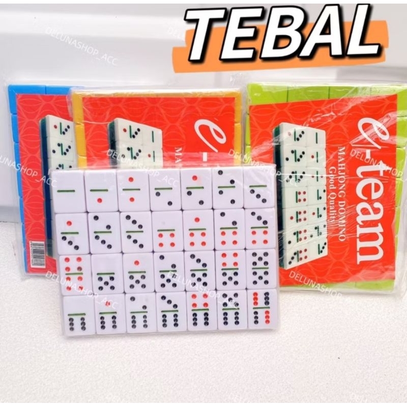 Domino Batu Gaplek Tebal 1,5 cm /  Domino Batu Gaple Tebal / Dam Batu Tebal