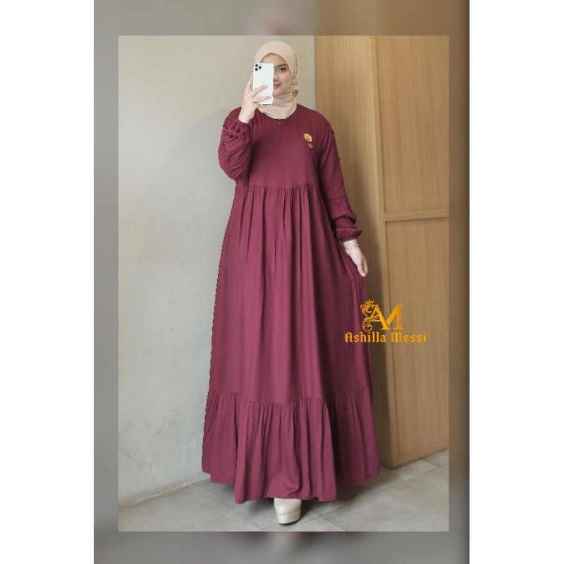 YOLANDA//DRESS TERBARU// GAMIS PREMIUM  BY ASILAMESI COLECTION