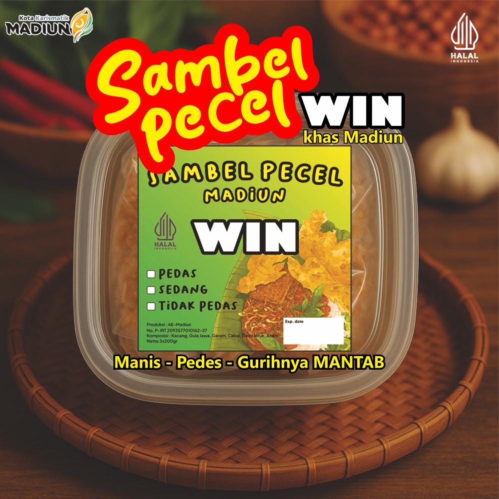 

WIN Sambel Bumbu Pecel TIDAK PEDAS khas Madiun