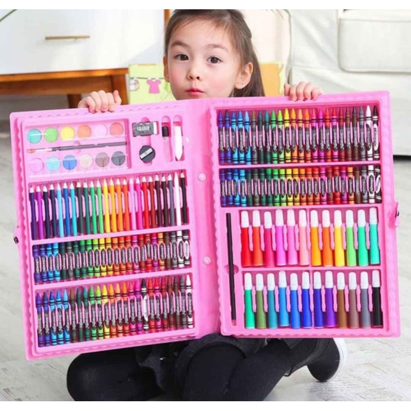 

crayon set isi 150pcs. isi lengkap alat gambar