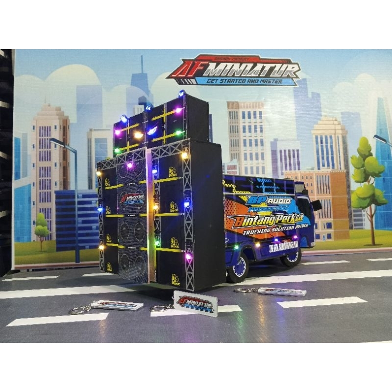 Miniatur truck sound system / Miniatur sound system amplifier bluetooth / Miniatur truck oleng