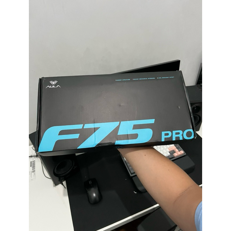 Aula F75 Pro Barebone - White - Southfacing - 3 Koneksi - Pemakaian Under 1 Hari (Tes Unit) - Box Ke