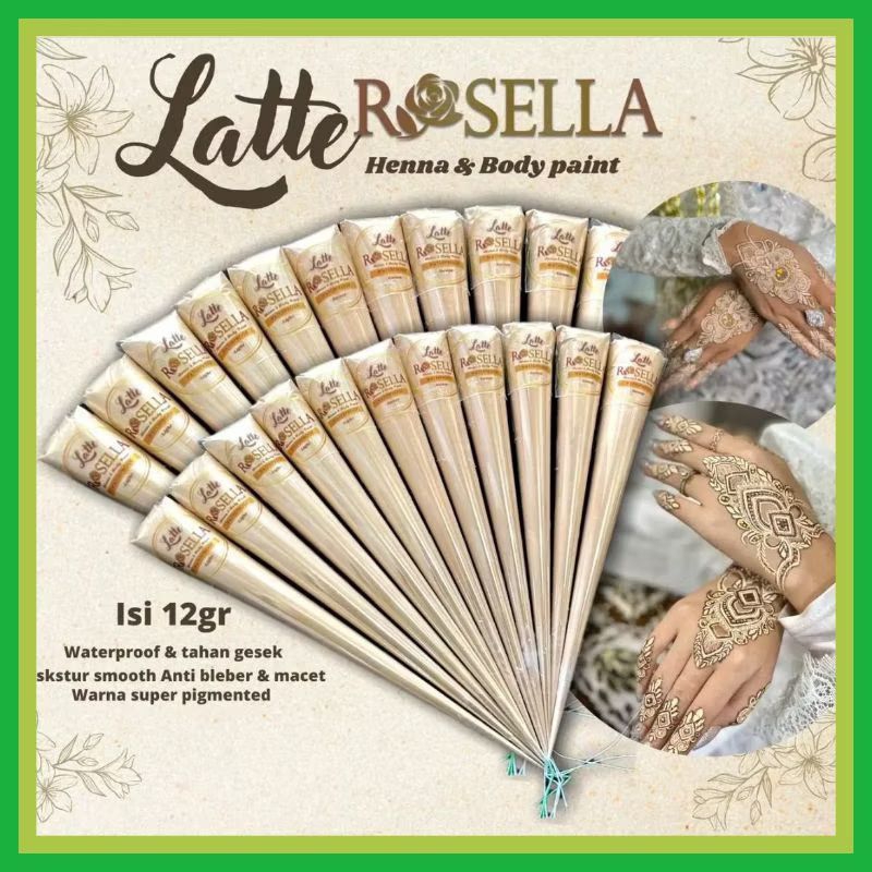 ROSELLA HENNA LATTE LIGHT SWEET HENNA NUDE HENNA PASTEL BY RAHMA HENNA