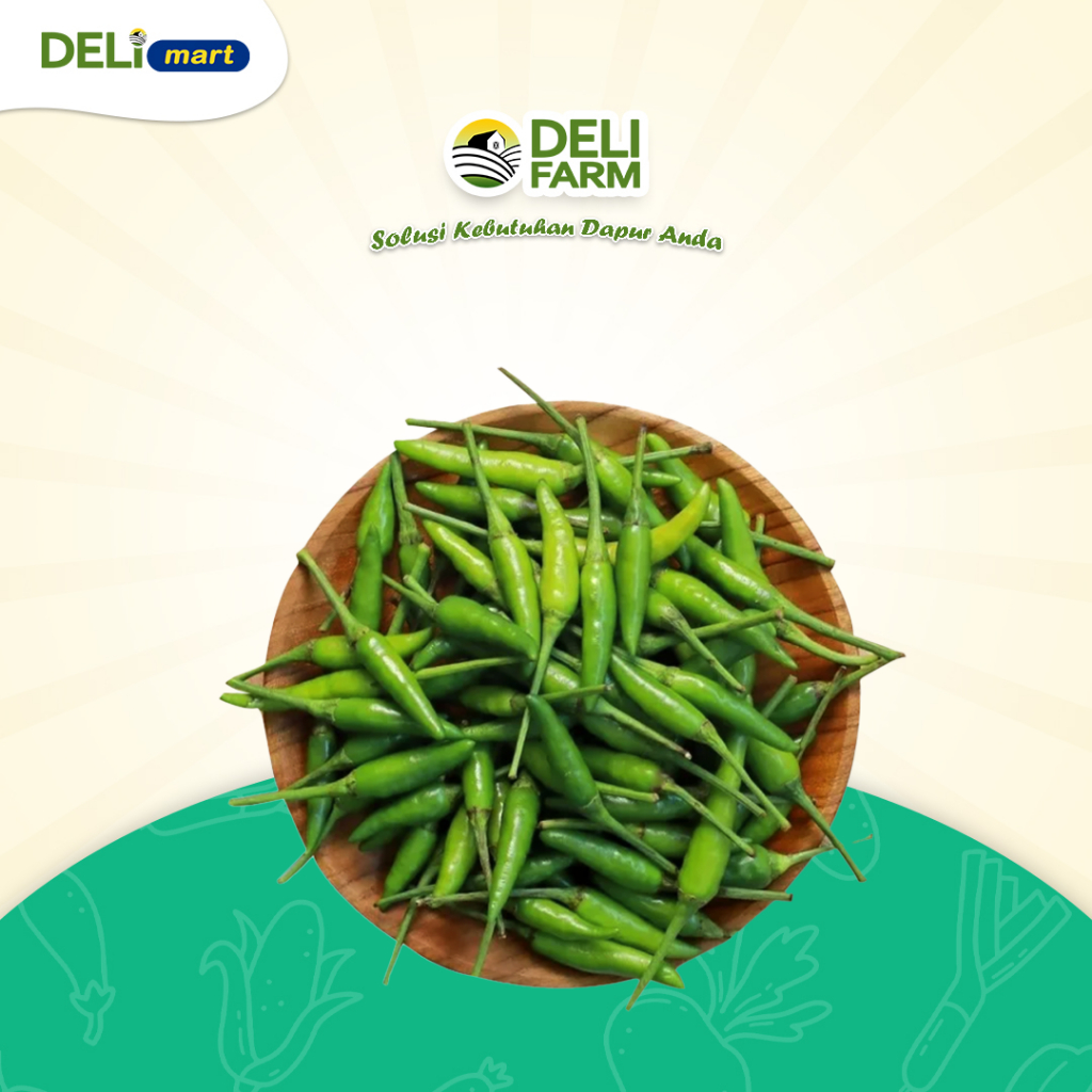 

Deli Mart [Khusus INSTAN Medan] Cabai Rawit Hijau Segar by Deli Farm