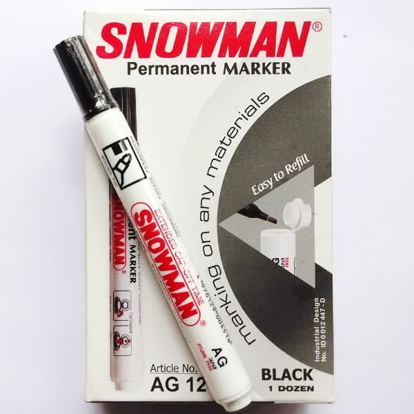 

SPIDOL HITAM PERMANENT MARKER SNAOWMAN AG-12