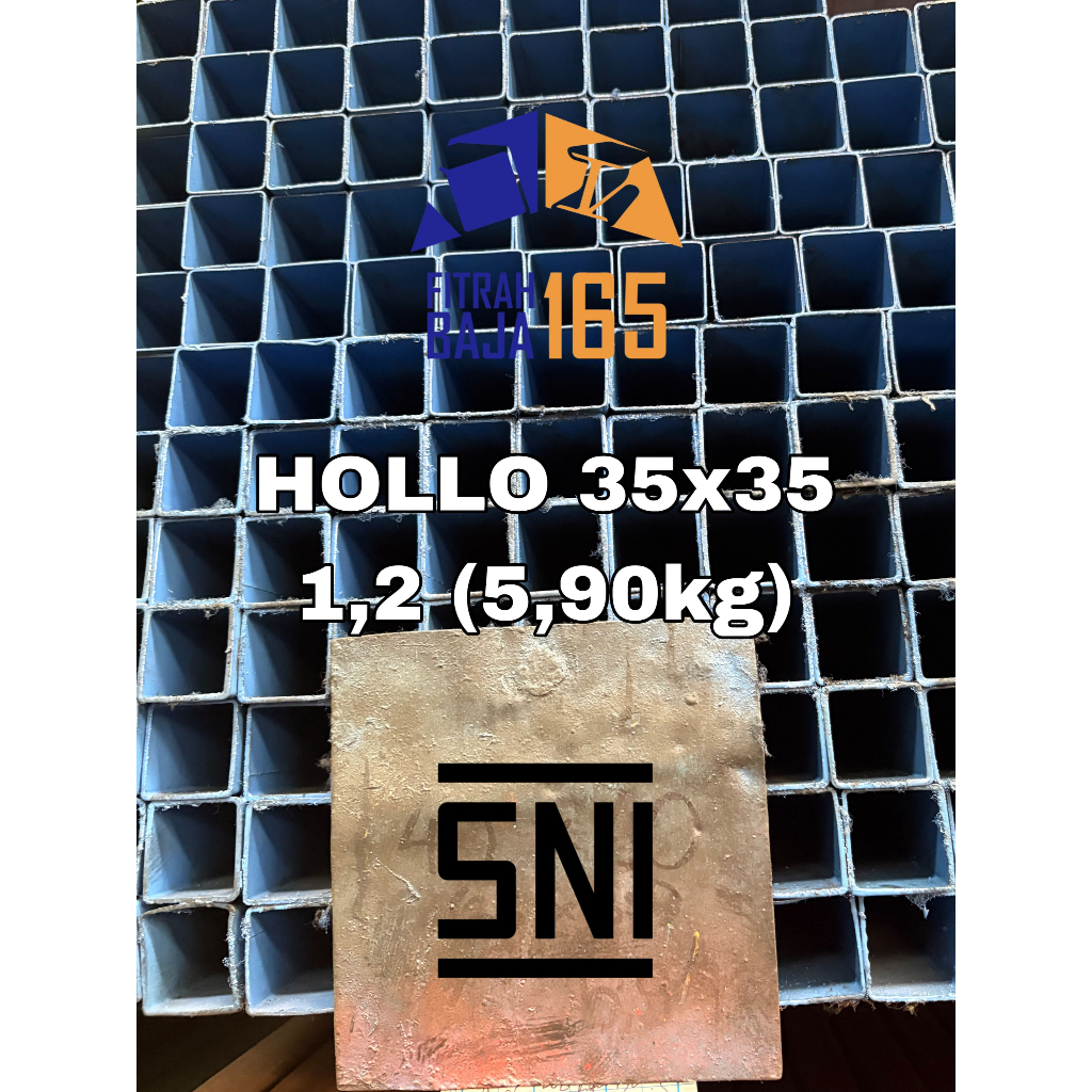 Besi Holo / Hollow Hitam 35x35