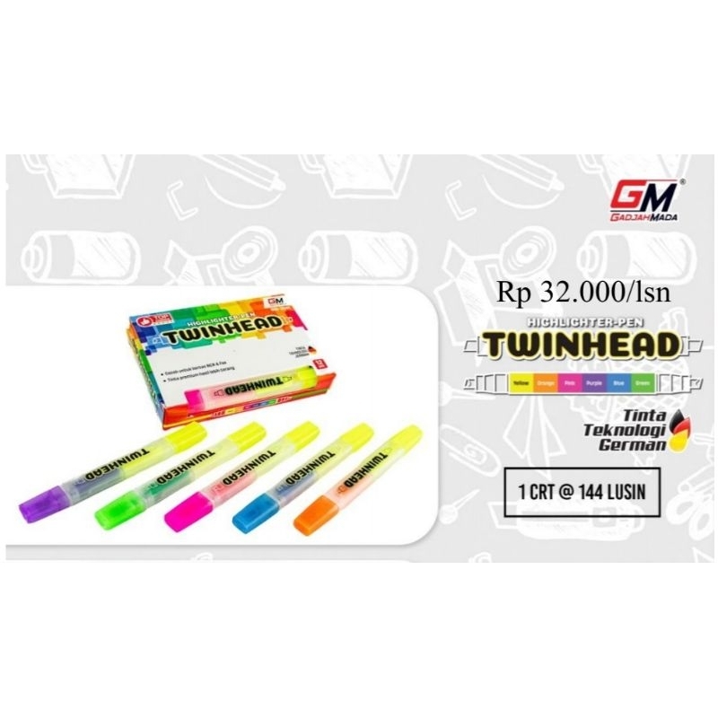 

STABILLO DUA WARNA TWINHEAD GM 3001 / 1PACK 12PCS