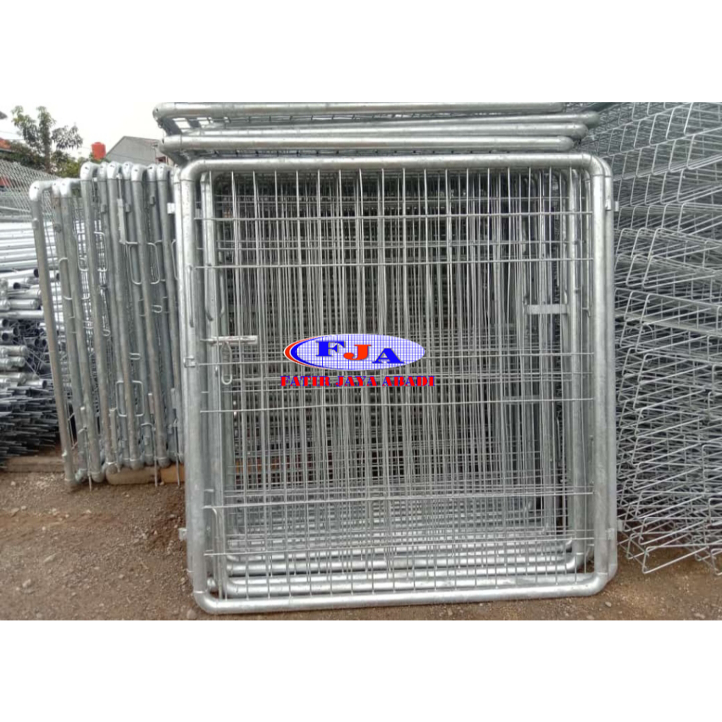 Pintu Pagar Brc Swing Tunggal Tinggi 175 cm x Lebar 100 cm Electro Platting Galvanis