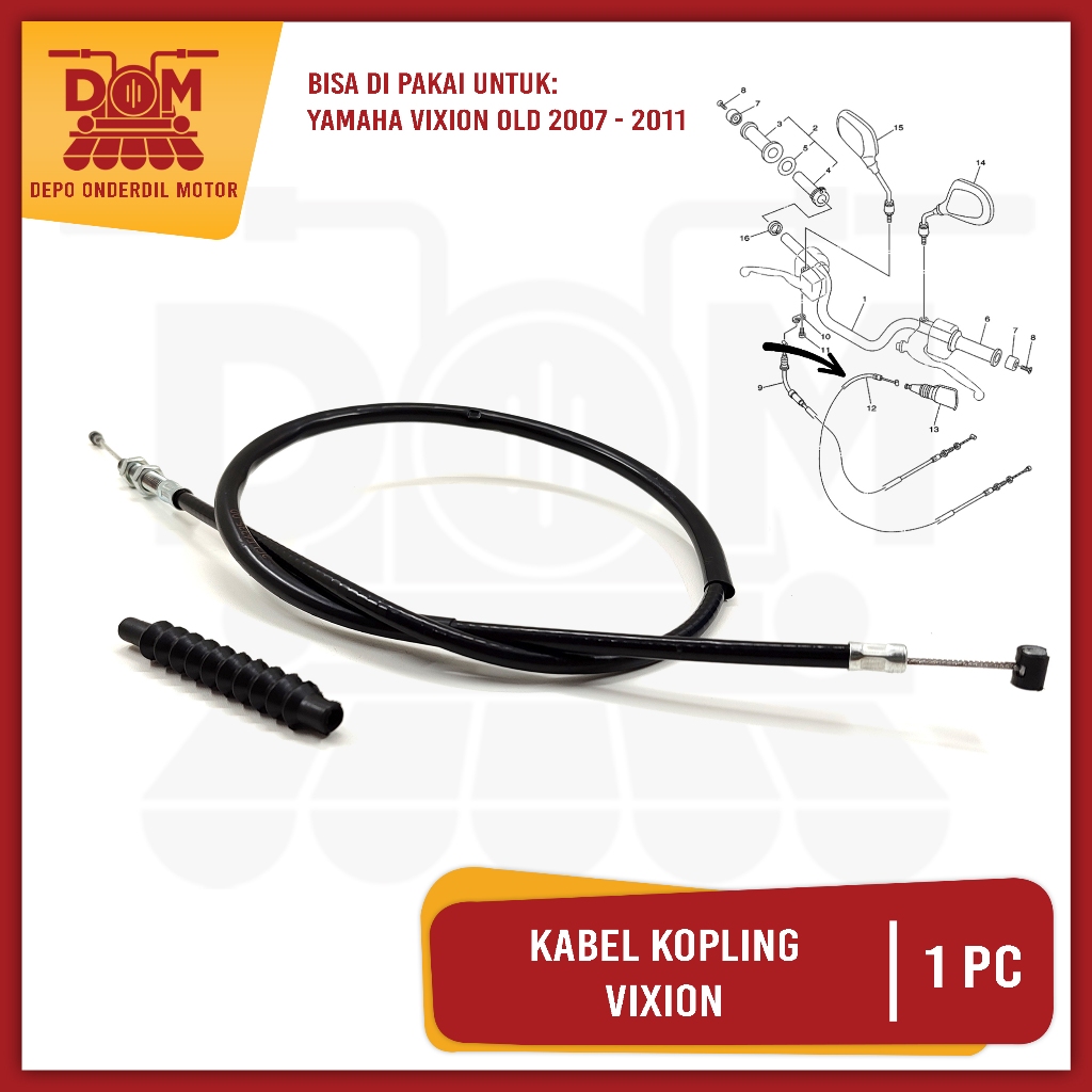 Kabel Kopling Vixion (KAGAYAKU) Cable Kabel Seling Tali Kawat Iner Kopling Yamaha Vixion Old Lama