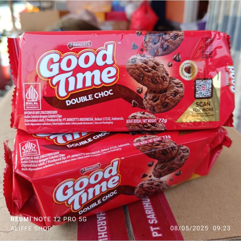 

good time double choco 72 gr- biskuit coklat choco chips