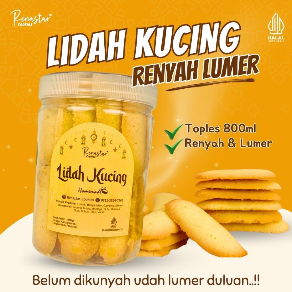 

Kue Kering Lidah Kucing Enak Renyah Lumer Dimulut