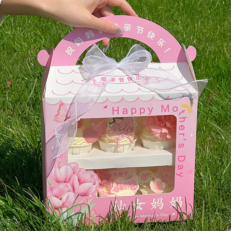 

Box Cupcake 2 tingkat Cupcake Isi 6 Spesial Mother Day Mom Hari Ibu