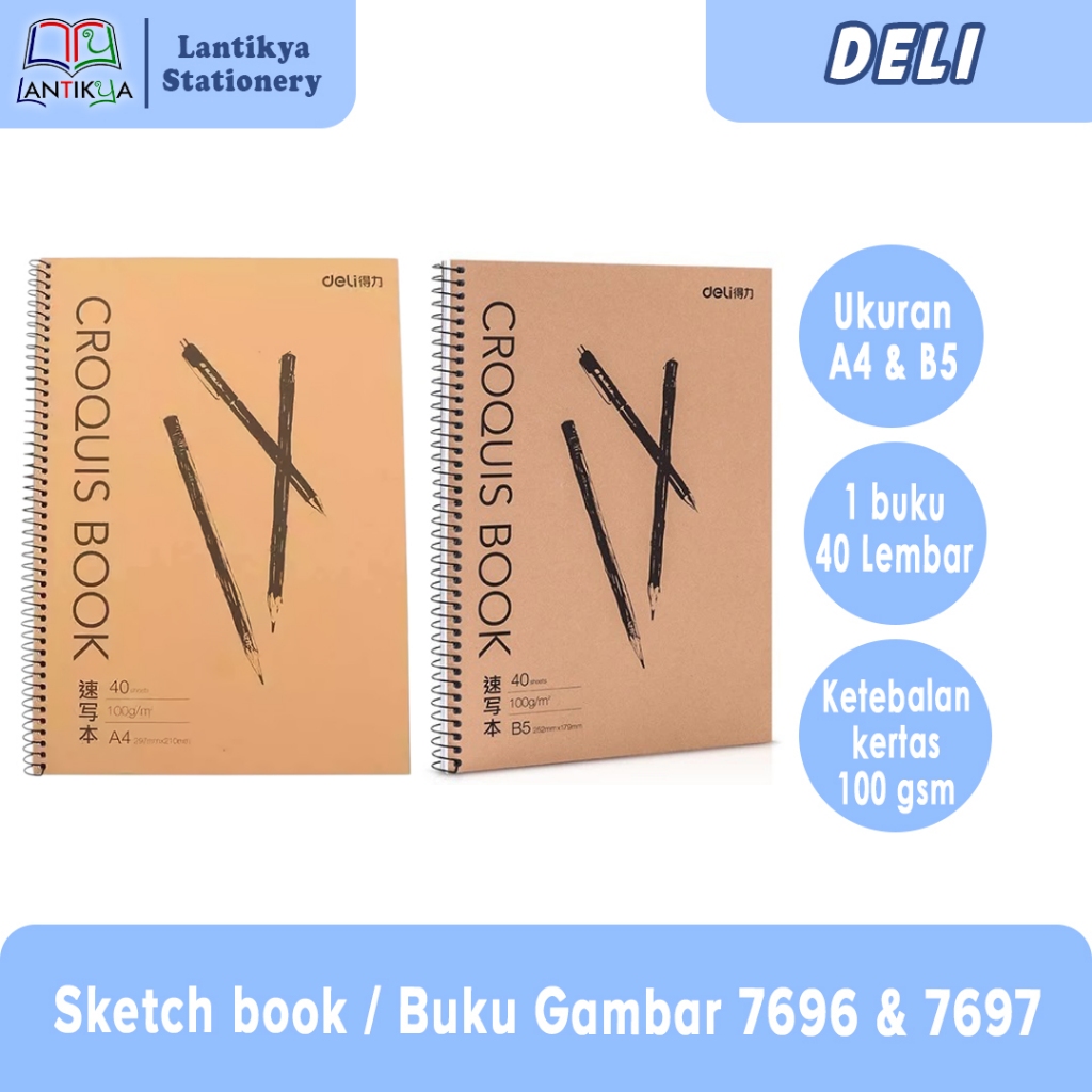 

Deli Buku Gambar/Sketch book Ukuran A4 7696