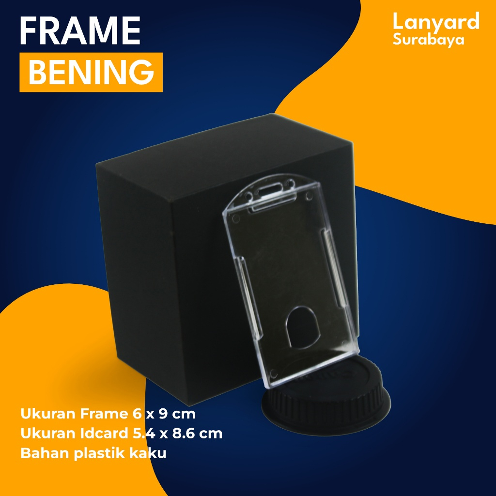 

Frame BENING TRANSPARANT/Bening Kaca Casing Tempat ID Card Holder Portrait