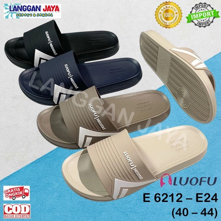 LUOFU E 6212 - Sendal Selop | Karet | Jelly | EVA | Neosole | Pria | Impor | Luofu Bandung (COD)