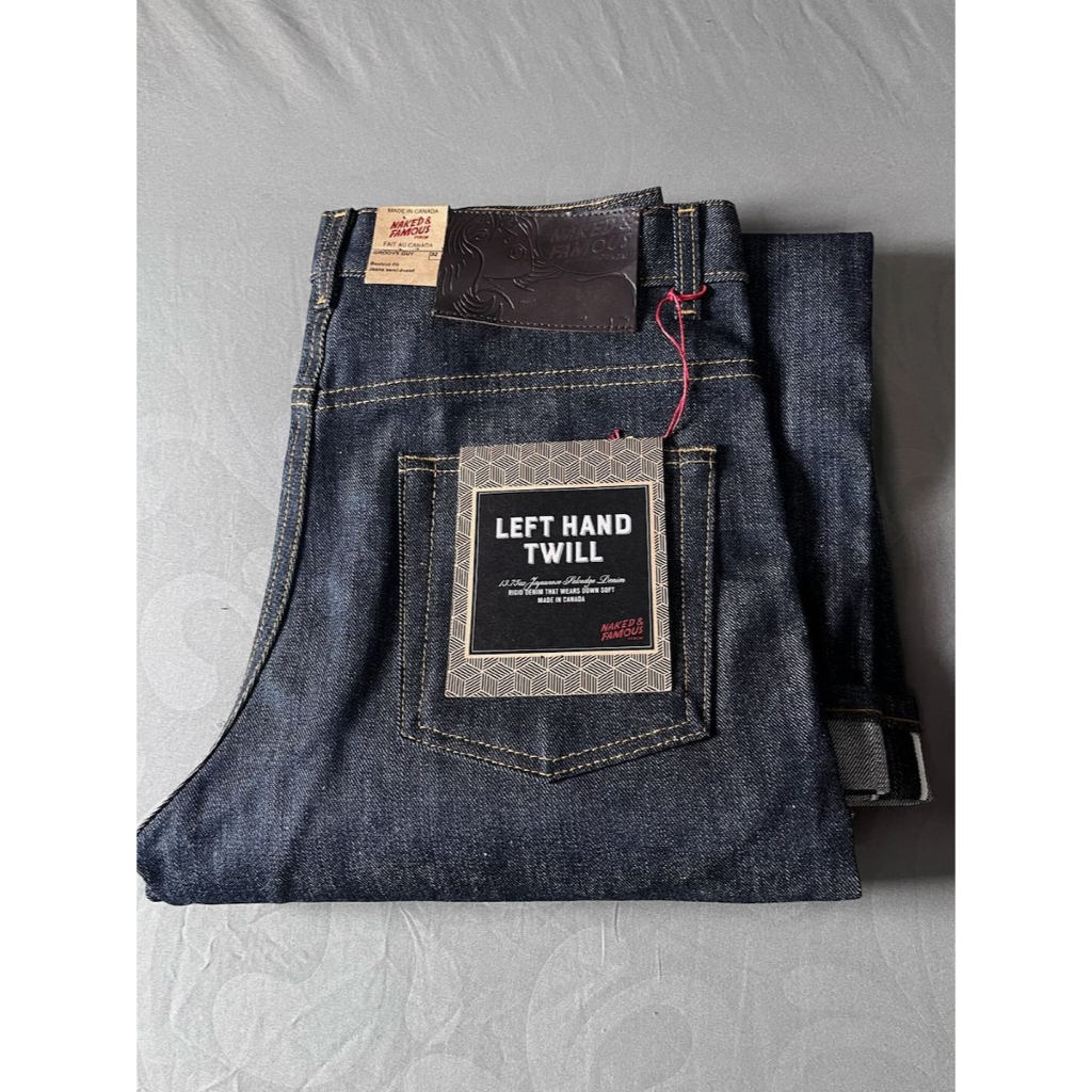 NAKED AND FAMOUS LEFT HAND TWILL GROOVY GUY 12.5OZ