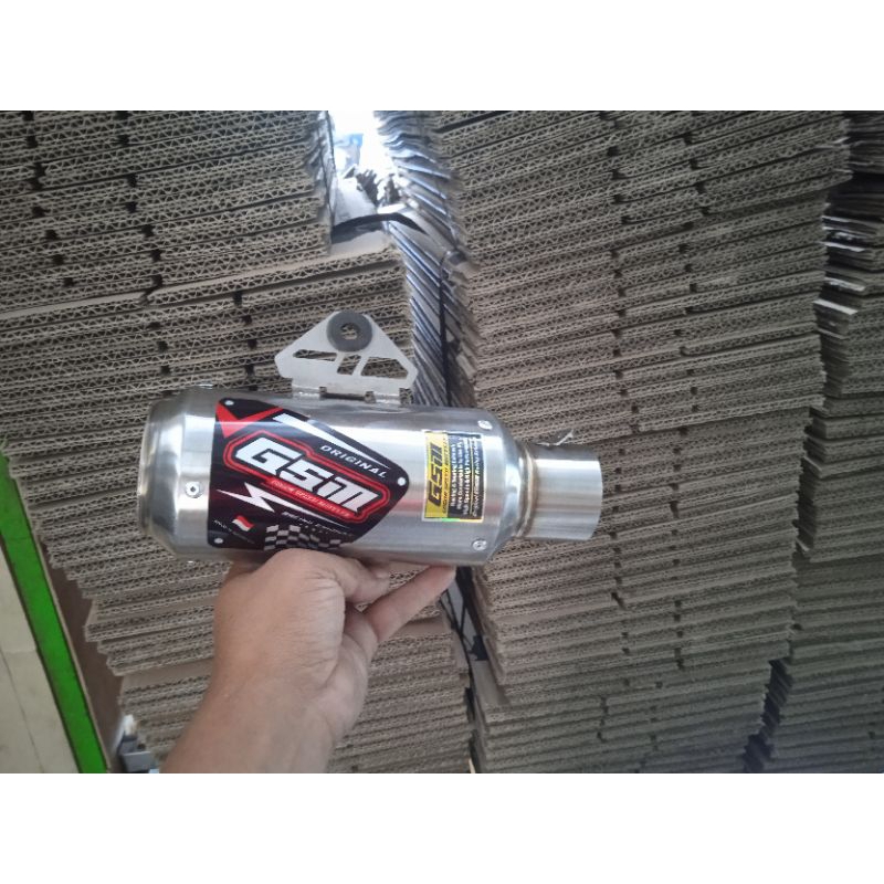 knalpot racing GSM Only GP 1 mini panjang 15cm sarangan setengah inlet 50 terlaris terbaru
