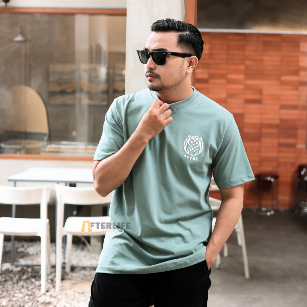 AFTERLIFE Kaos Pria Moonlite -  Mineral Green