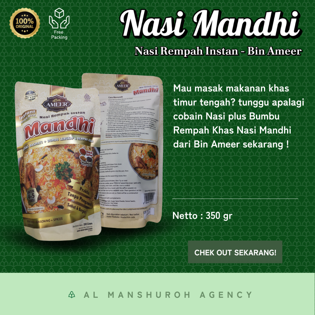 

Nasi Mandhi - Nasi Rempah Instan Bin Ameer
