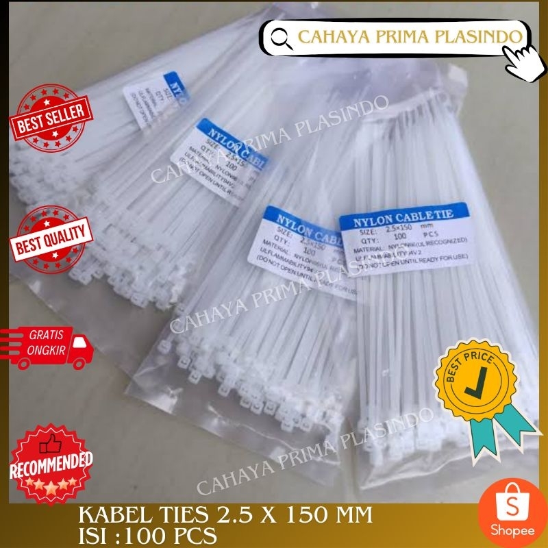 

kabel ties 2,5 × 150mm isi 100pcs