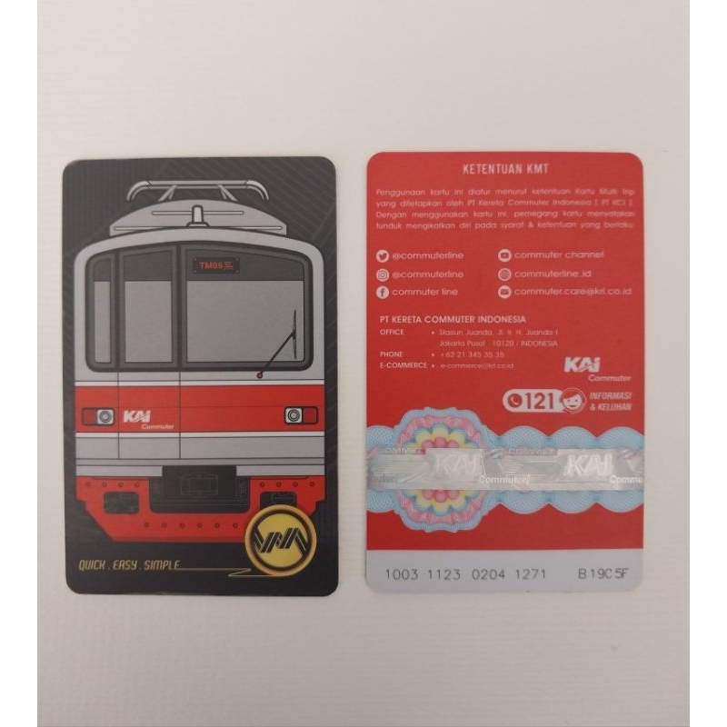 Kartu Multi Trip KMT Second Preloved edisi Kereta Merah Termurah