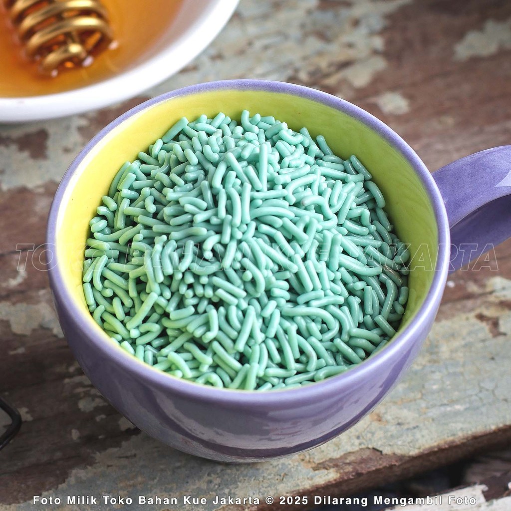 

Tulip Chocorice MINT BLUE 250gr Mesis Cokelat Meises Blue Mint Enak Meses Premium Warna Biru Tosca