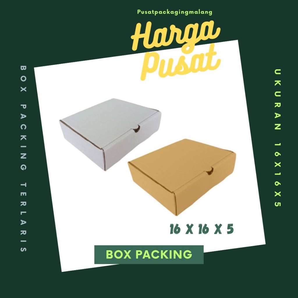 

Kardus 16x16x5 LD Box Dus Packing Kotak Kemasan Karton Pizza Souvenir Hampers Sparepart Minyak Wangi Kosmetik