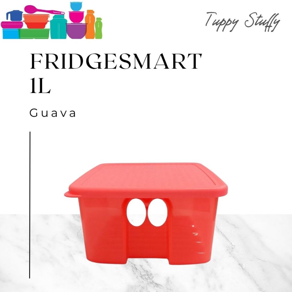 Tupperware Fridgesmart 1L (1)-Peach| Container di kulkas tupperware /wadah buah dan sayur tupperware