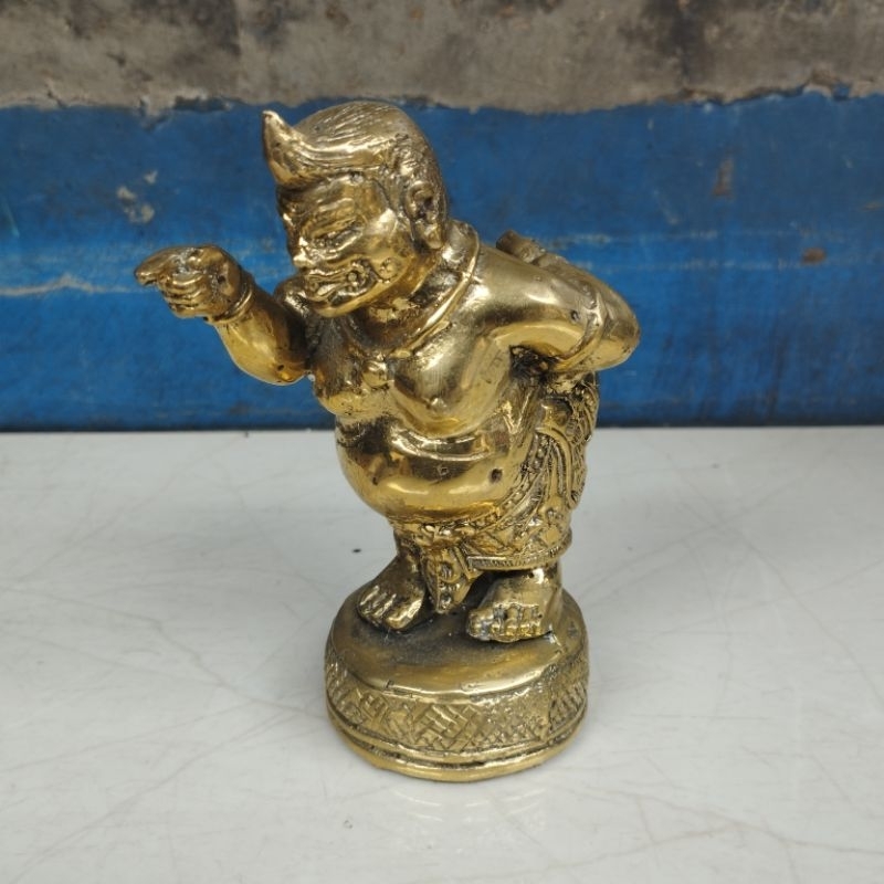 Patung Diecast Semar Kuningan Koleksi Antik