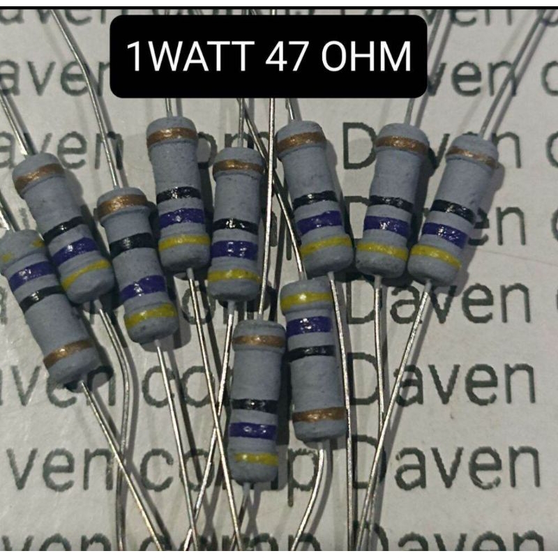 10BUAH RESISTOR 1WATT 47 OHM 1 WATT 47 OHM 1W 47 OHM