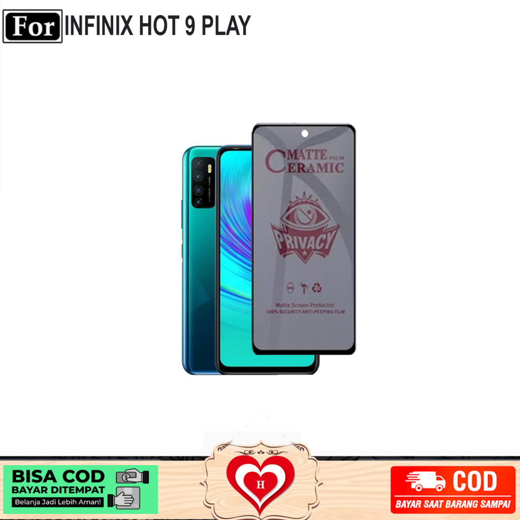 TEMPERED GLASS PRIVACY SPY INFINIX HOT 9 PLAY HOT 9 8 SCREEN PROTECTOR TEMPERED GLASS