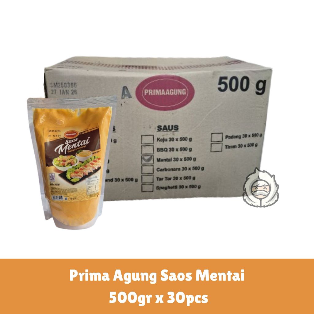 

[1 Dus] Prima Agung Saus Mentai Dressing 500 gr x 30pcs