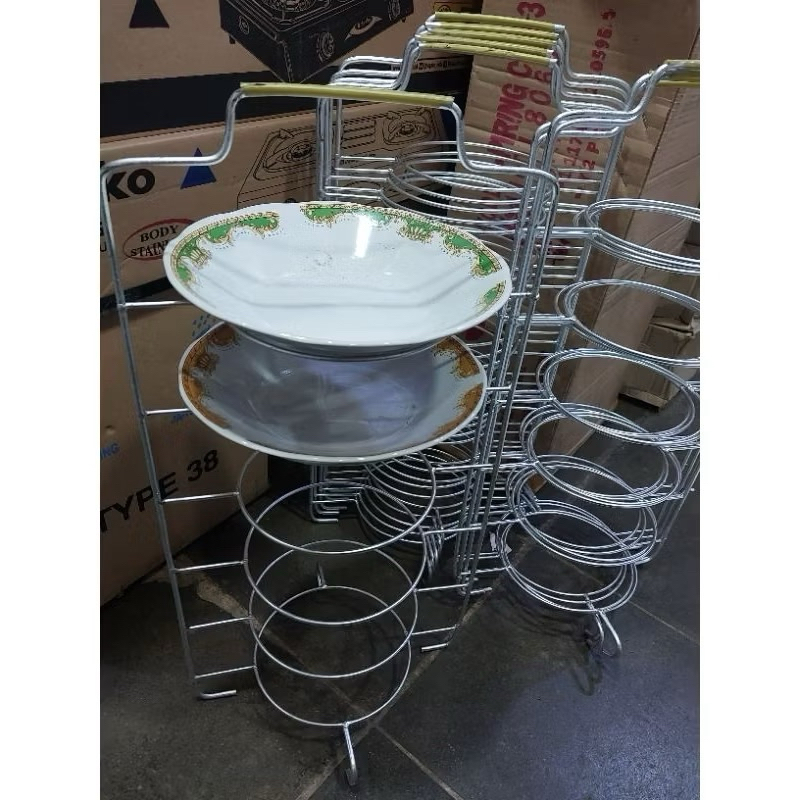 PAKET [4PCS] Angkatan piring dalam 1 rak kapasitas muat 6 piring - 1pcs/1biji Angkatan piring,mangko