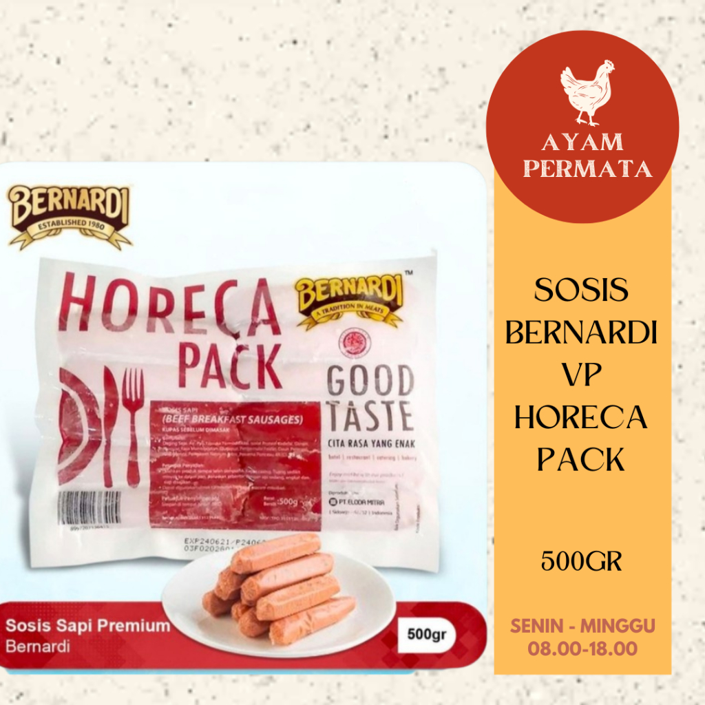 

Sosis Breakfast Sapi Horeca Value Pack / Horeka 500gr - Ayam Permata