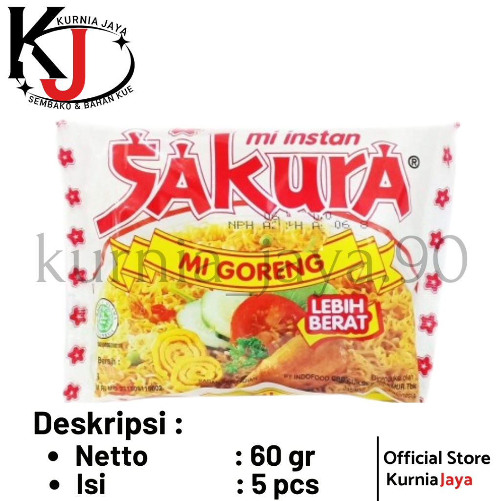 

[ SAKURA ] Mie Instan Goreng , 5 pcs