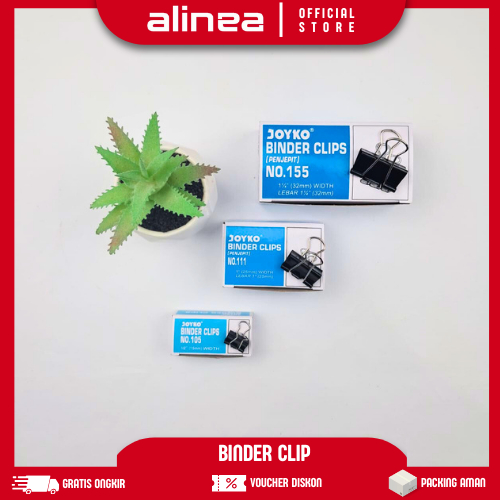 

[1Lusin] Penjepit Kertas atau Dokumen/Binder Clips Joyko No 105 107 111 155