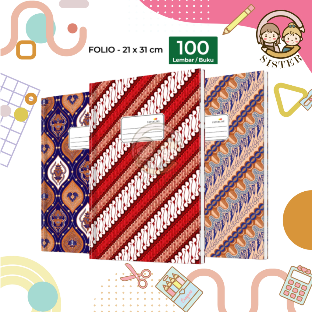 

Buku Folio Paperline 100 Lembar / Buku Hard Cover Folio 100 Lembar