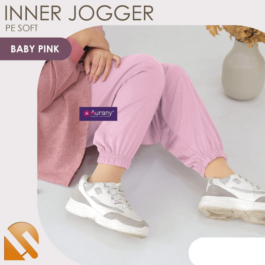 Aurany Celana Inner Wanita Muslimah Celamis Dalaman Gamis Legging Iner Panjang Jumbo Jogger Katun