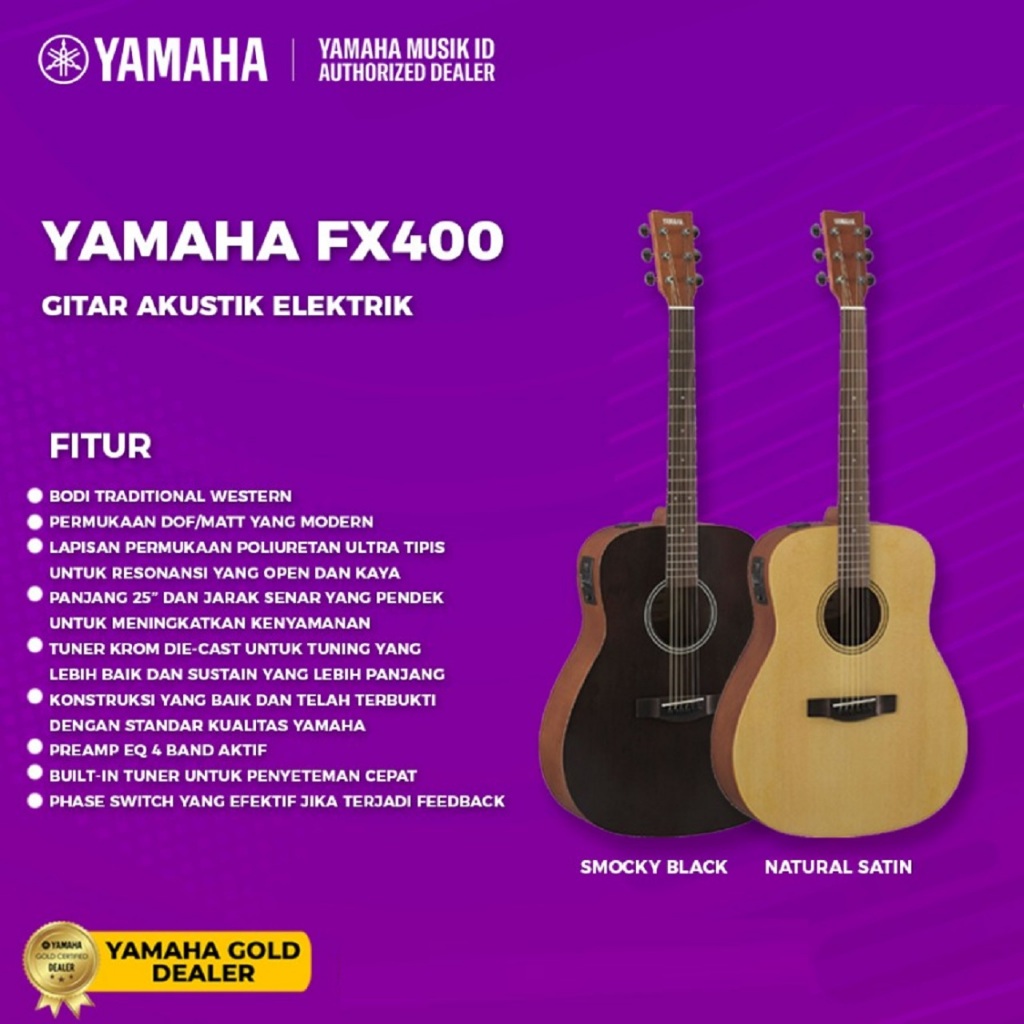 Yamaha FX400 / FX 400 / FX-400 Gitar Akustik Elektrik
