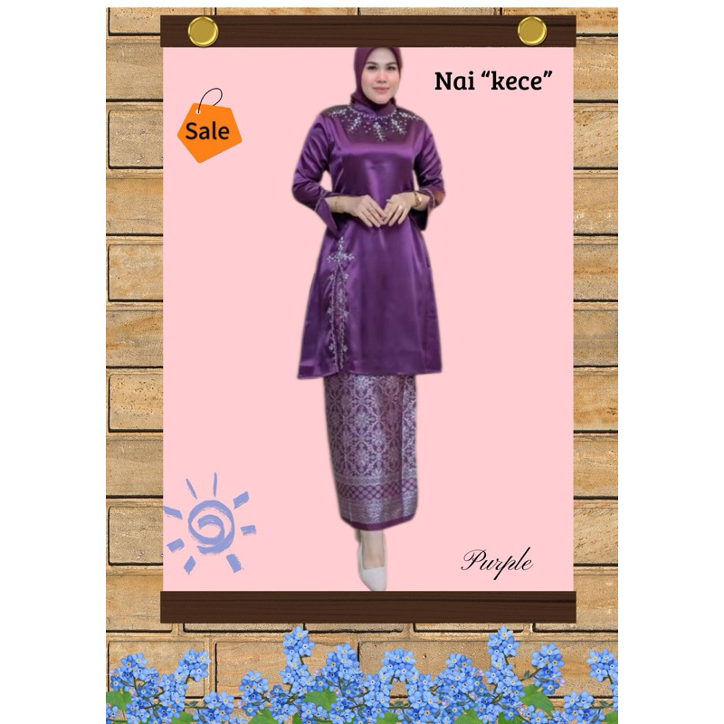 Setelan Kebaya Melayu Kurung Payet Mewah Buat Pesta Kondangan Nikahan Terbaru/Kebaya Modern Tunik Ku