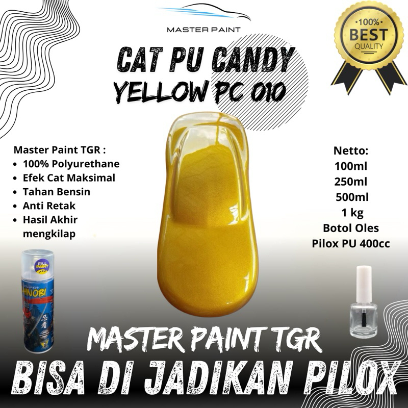 (BISA DIJADIKAN PILOX) Cat Yellow candy pu Candytone PU Yellow Penta OTO | Car PU Kuning Candy