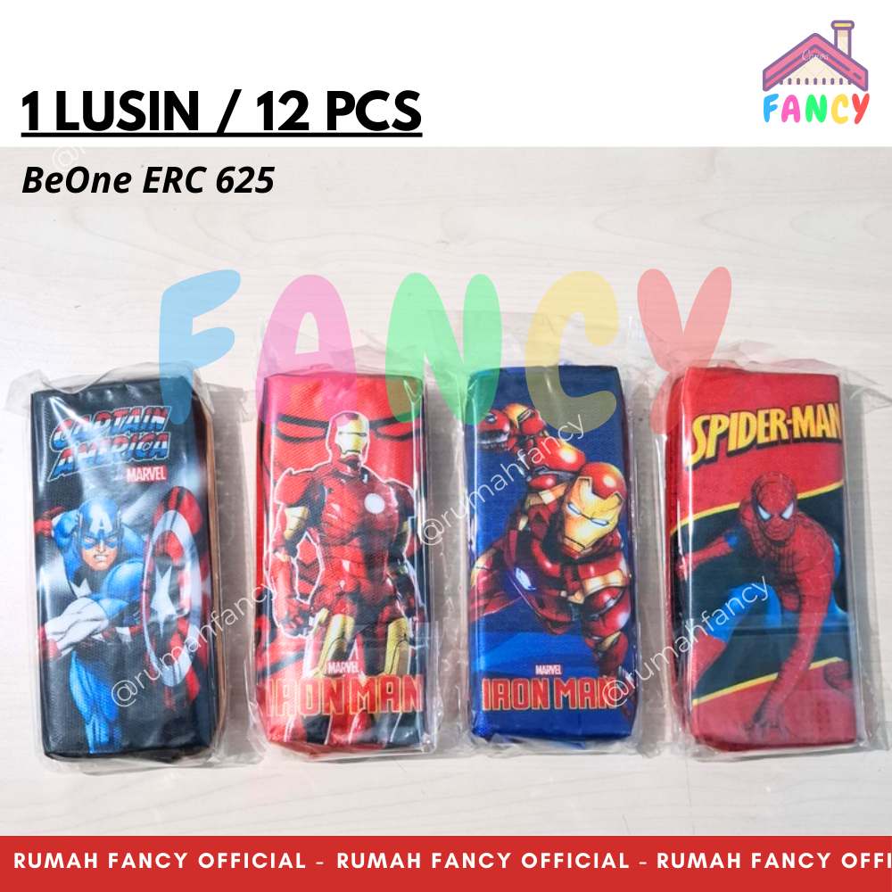 

[1 LUSIN / 12 PCS] Tempat Pensil Kotak Pensil JUMBO + Resleting BE ONE Motif SUPERHERO COWOK SPIDER