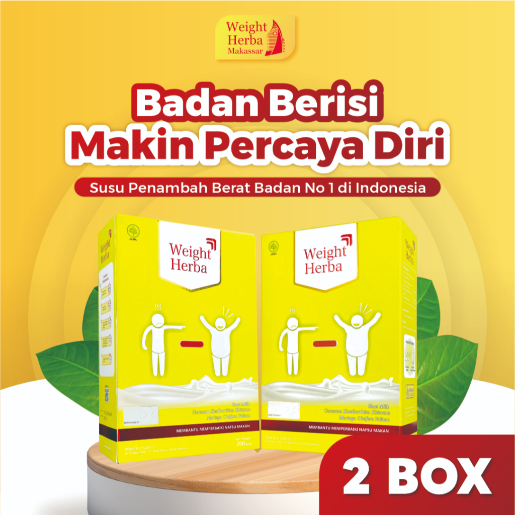 

Paket 2 Box Weight Herba: Meningkatkan Nafsu Makan Meningkatkan Berat Badan 1 Box Isi 200 Gram